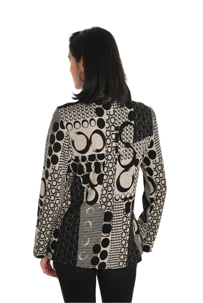 Circular Patterned Knit Blazer by Frank Lyman