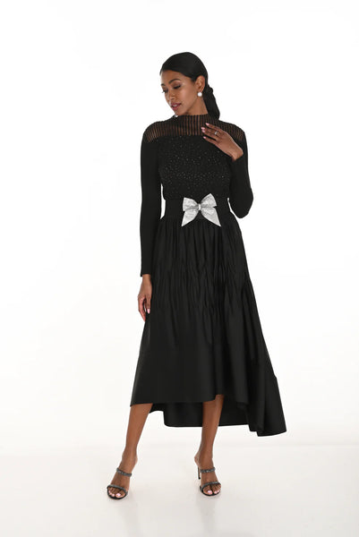 High-Low Crinkle Skirt by Frank Lyman