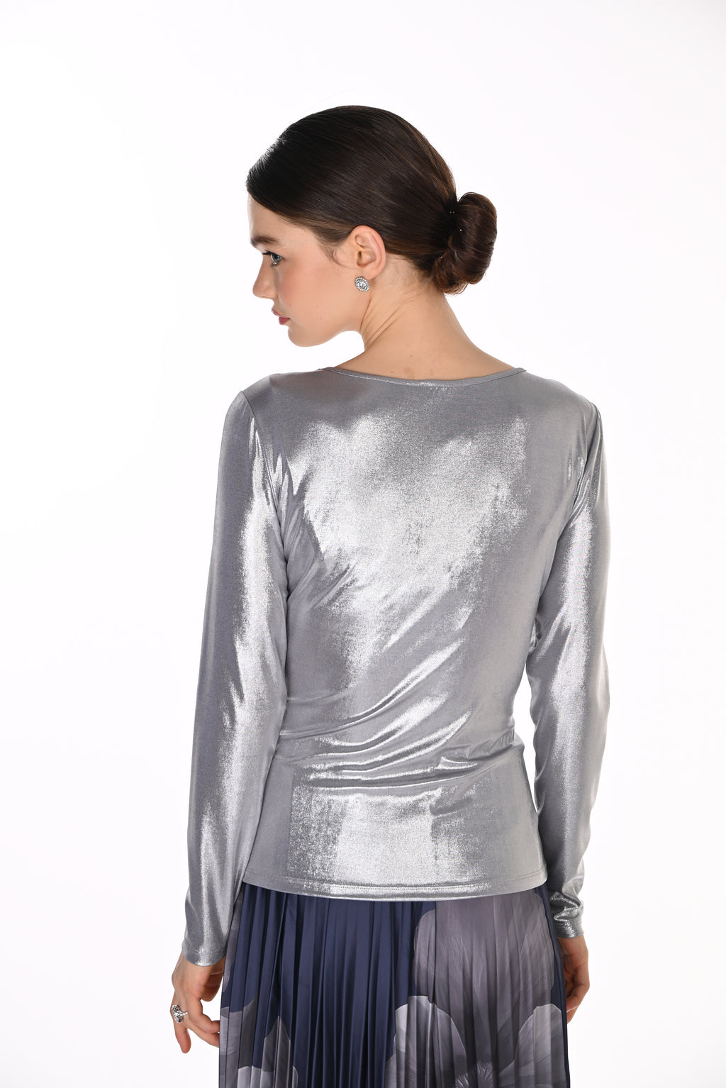 Silver Knit Top by Frank Lyman