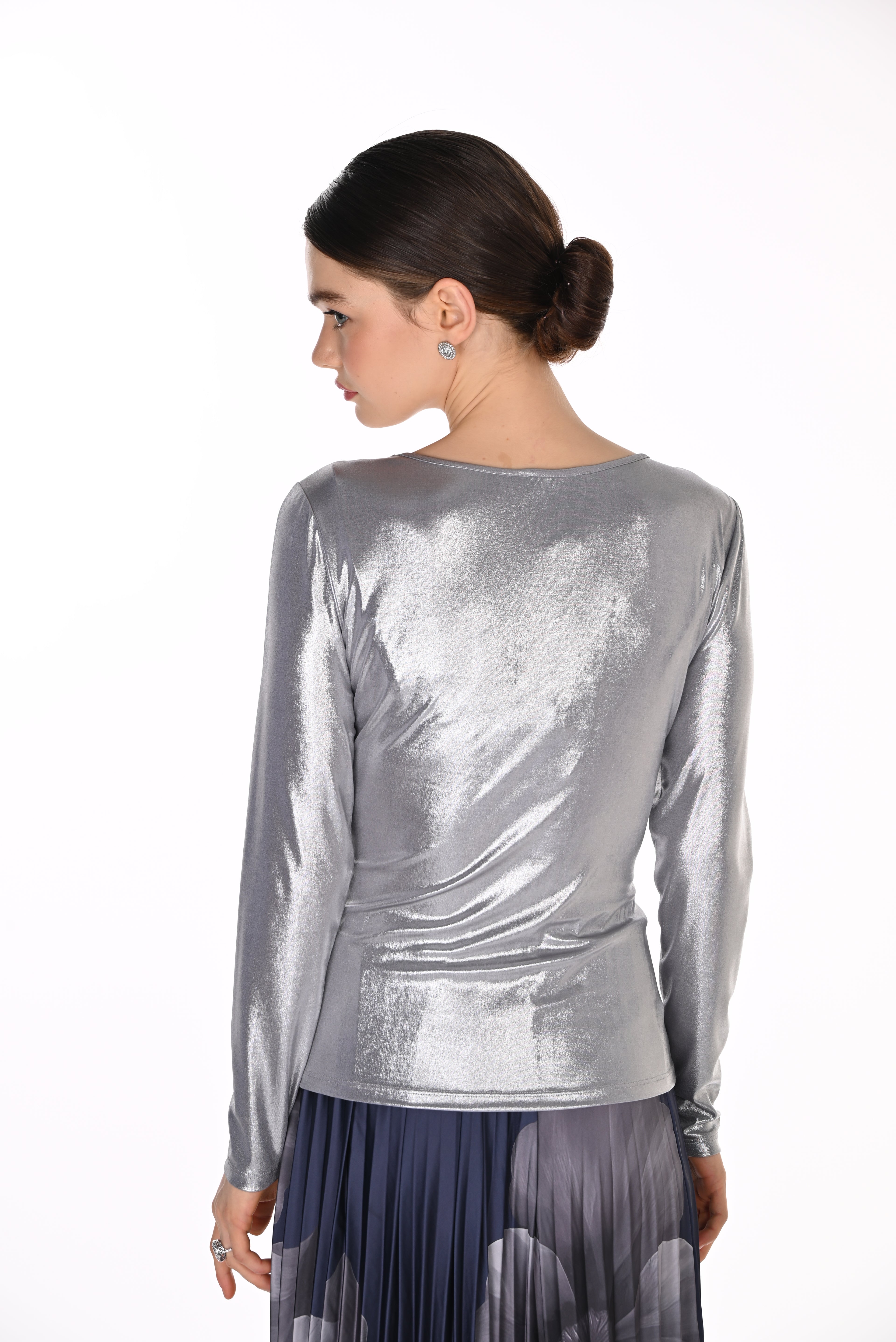 Silver Knit Top by Frank Lyman