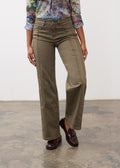 FDJ Olivia Wide Leg Euro Twill Jeans--Olive