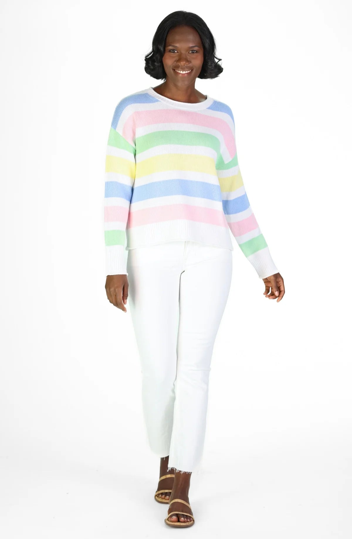 Pastel Stripe Beach Sweater by Duffield Lane