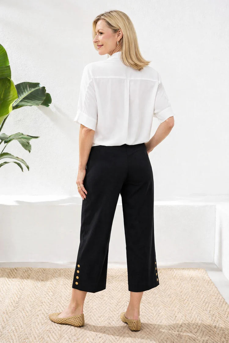Flatten It® Tummy Control Wide Leg Pull-On Capris Pants by Tribal