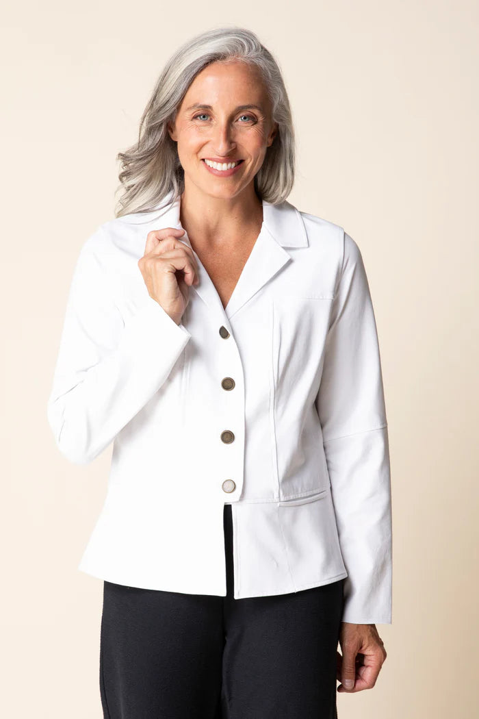 White Stonewash Urban Jacket by Habitat