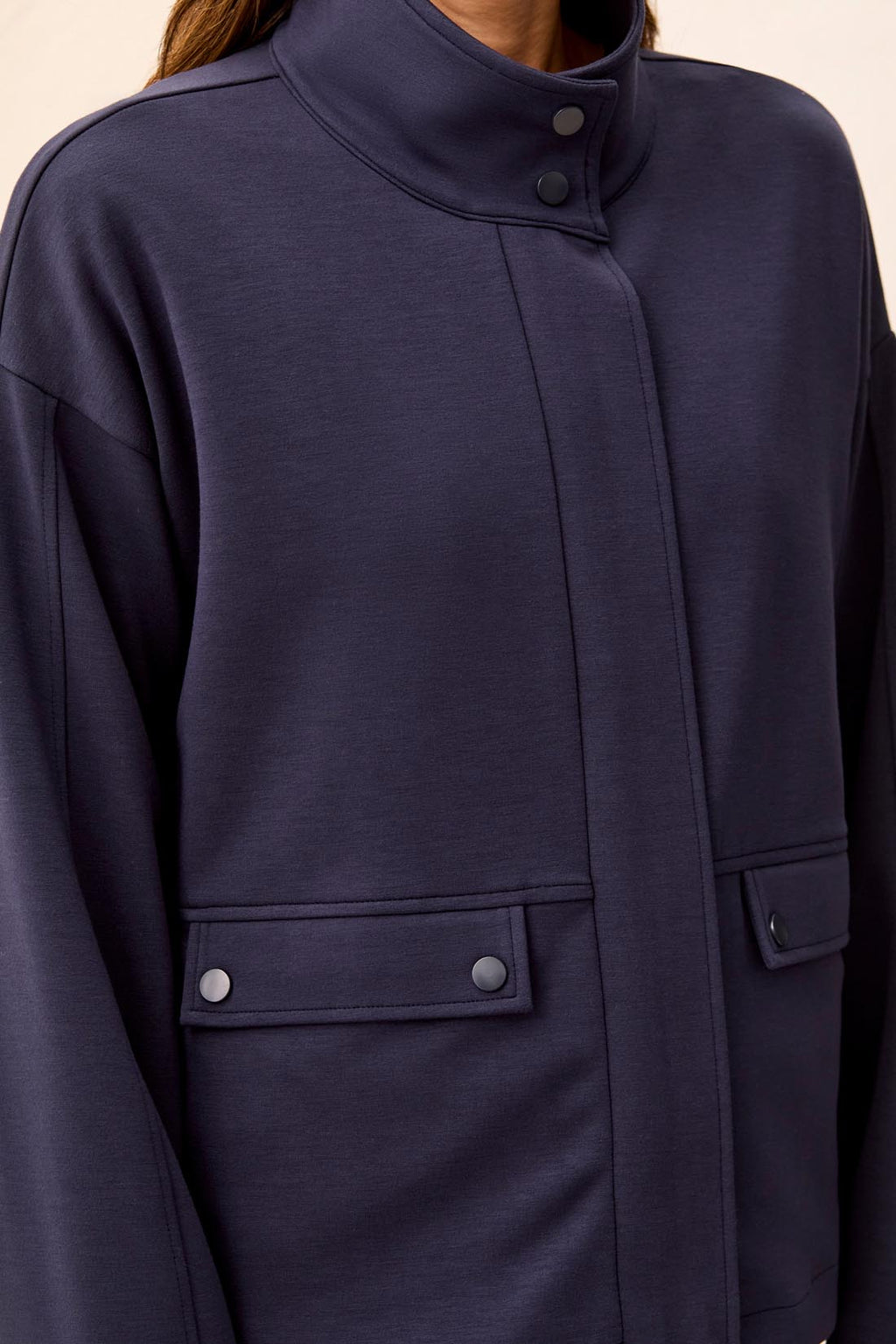 Soft-Touch Funnel Neck Utility Jacket by Tribal