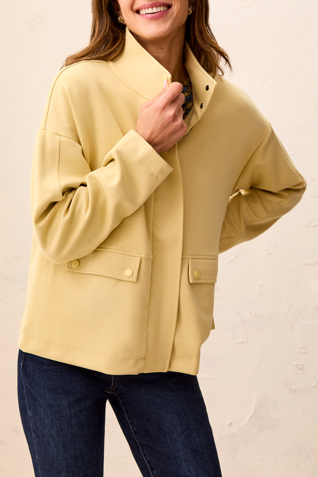 Soft-Touch Funnel Neck Utility Jacket by Tribal
