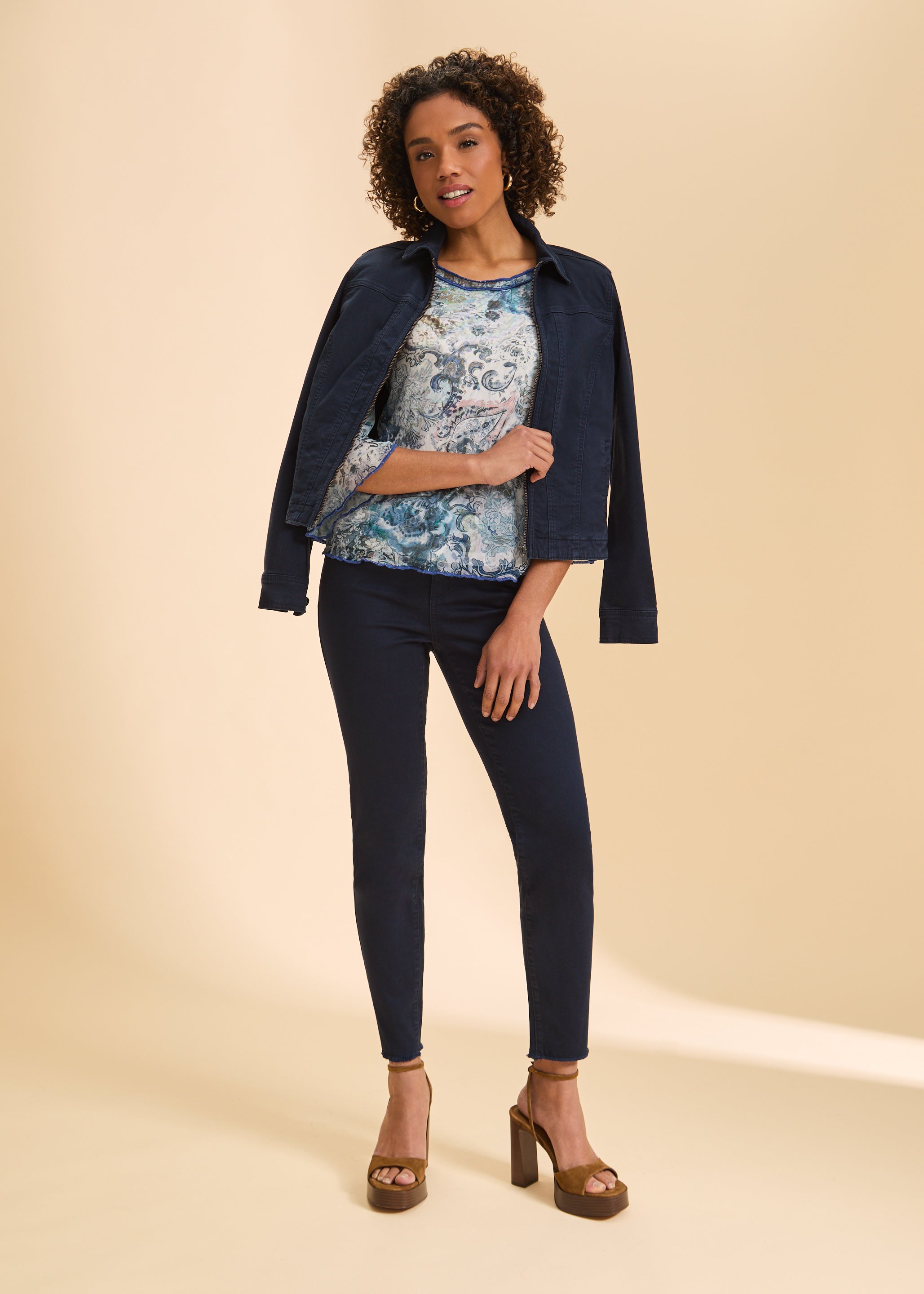 Bell Sleeve Boat Neck Top by FDJ