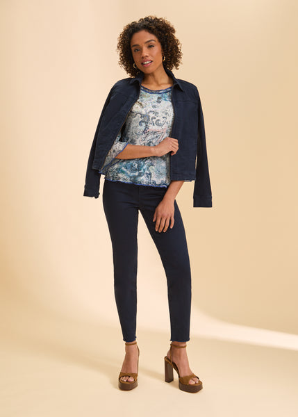 Bell Sleeve Boat Neck Top by FDJ