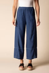 Contrast Seamed Linen Crop Pant by Habitat