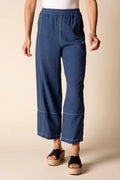 Contrast Seamed Linen Crop Pant by Habitat