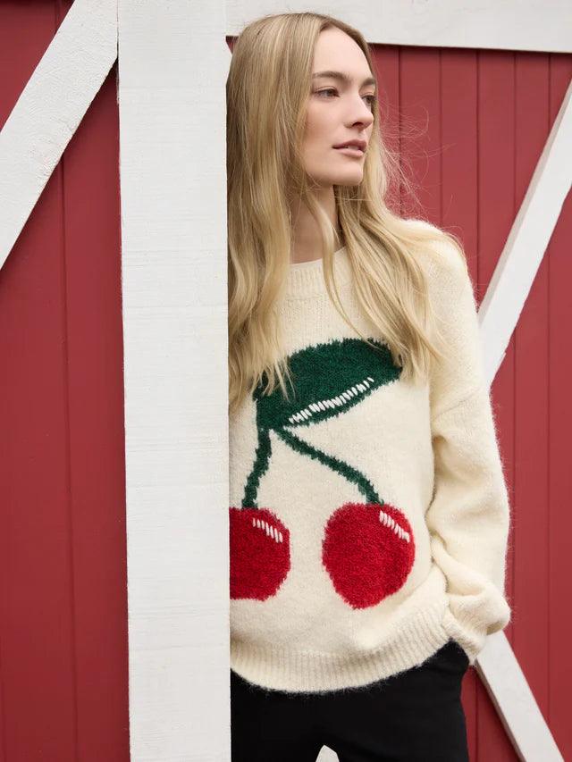 Cherry Drop Shoulder Sweater by Charlie B