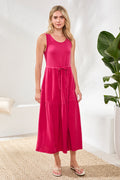 Mixed Media Sleeveless Maxi Dress by Tribal