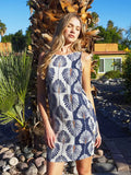 Printed Sleeveless Linen Blend Dress - Tahiti by Charlie B