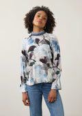 FDJ French Dressing Jeans Bow Back Top in Blue De Winter Floral