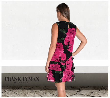 Fuchsia Floral Dress by Frank Lyman