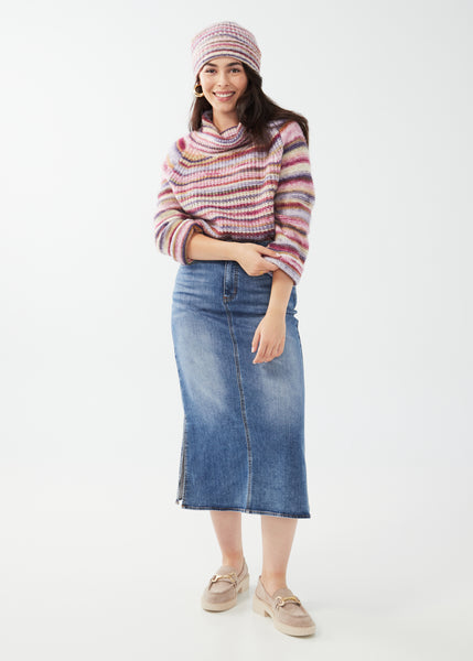 Long Column Denim Skirt by FDJ