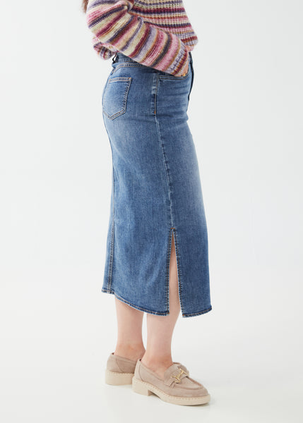 Long Column Denim Skirt by FDJ