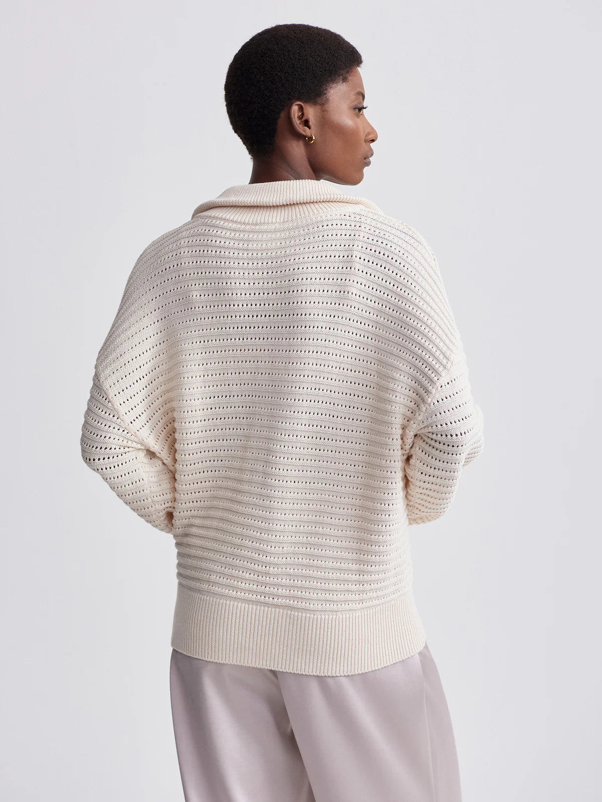 Tara Pointelle Half-Zip Sweater by Varley