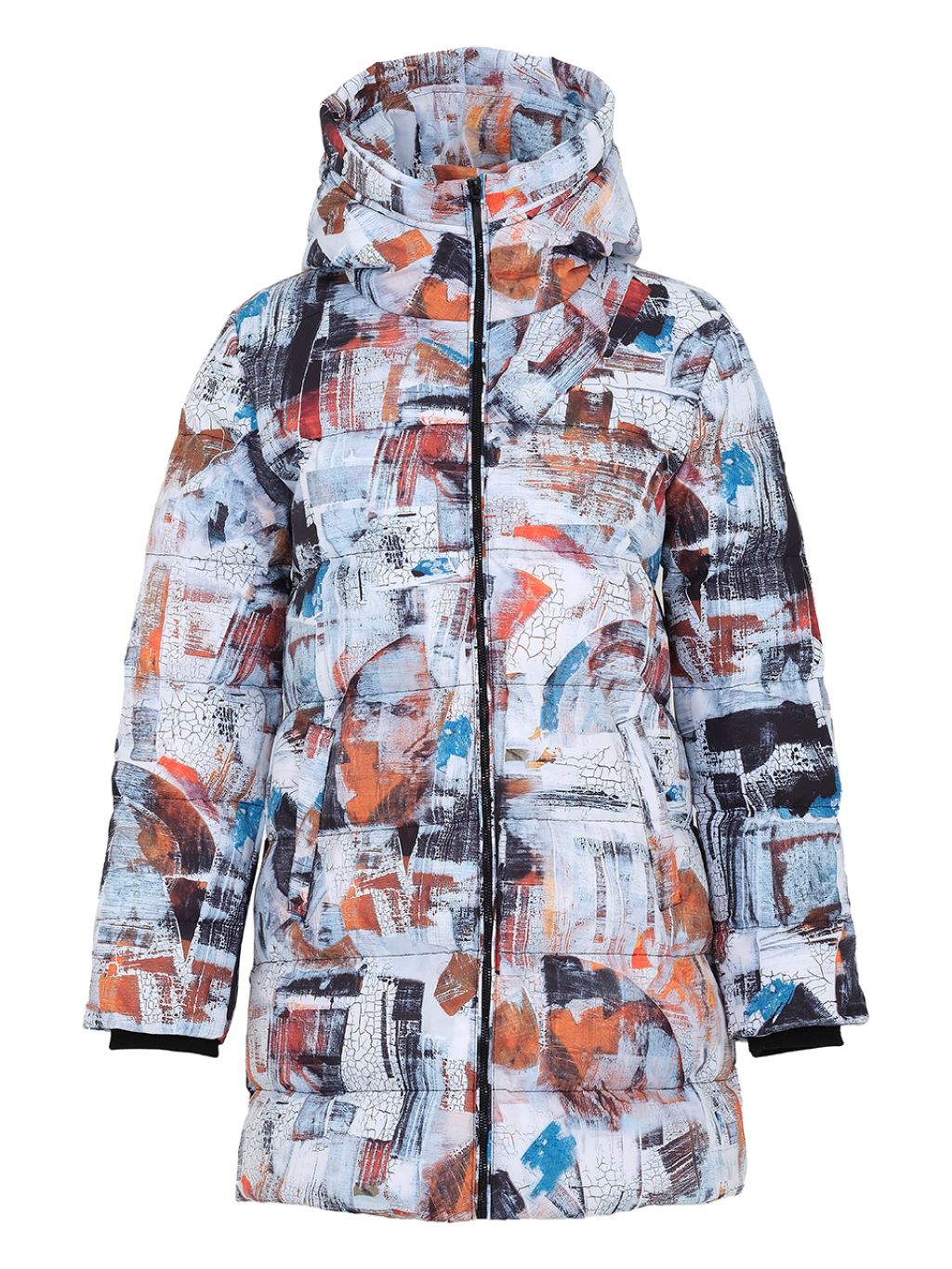 "Kamiros" Printed Puffer Coat by Dolcezza