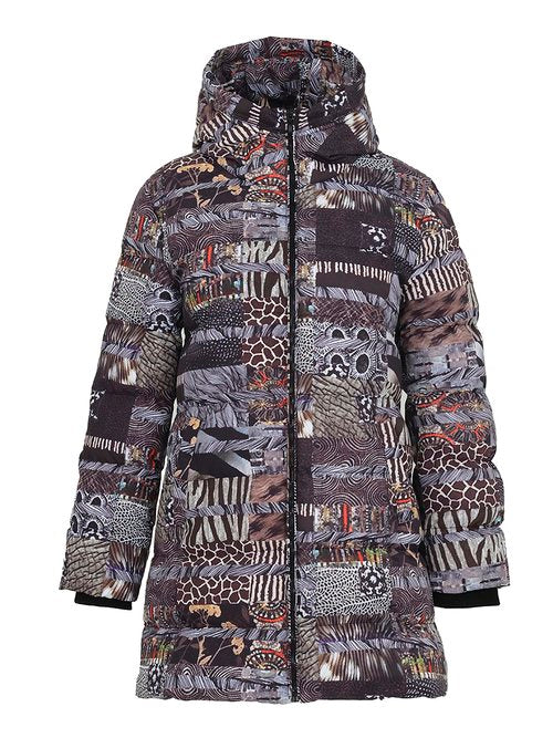 "Simply Art" Hooded Puffer Jacket by Dolcezza
