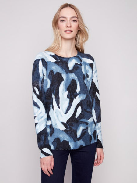 Blue Slush Reversible Sweater by Charlie B