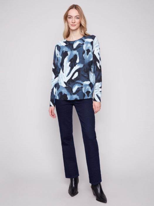 Blue Slush Reversible Sweater by Charlie B