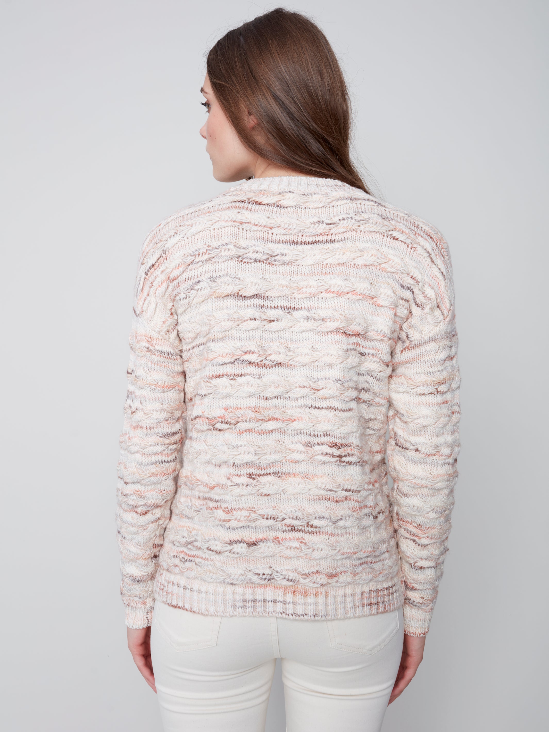 Horizontal Cable Design Sweater by Charlie B