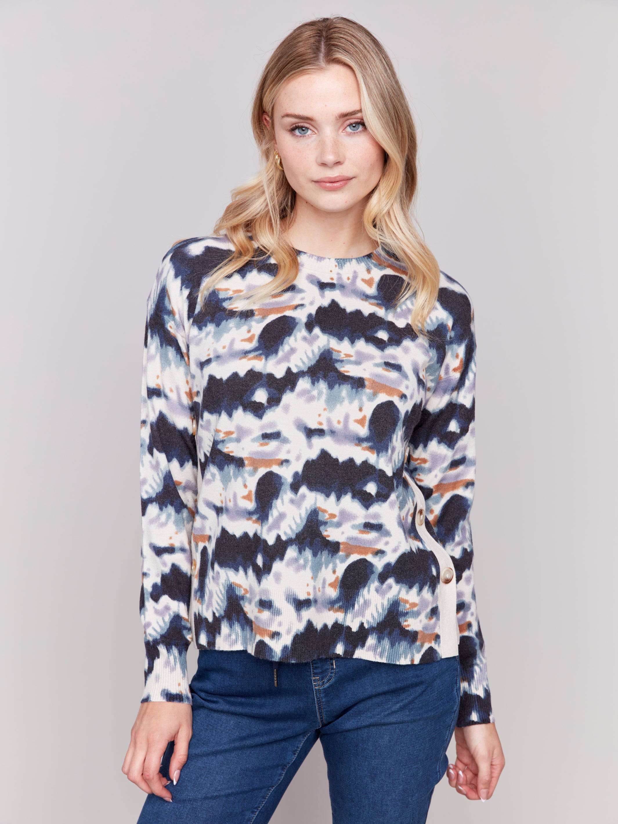 Tie Dye Crew Neck Sweater by Charlie B