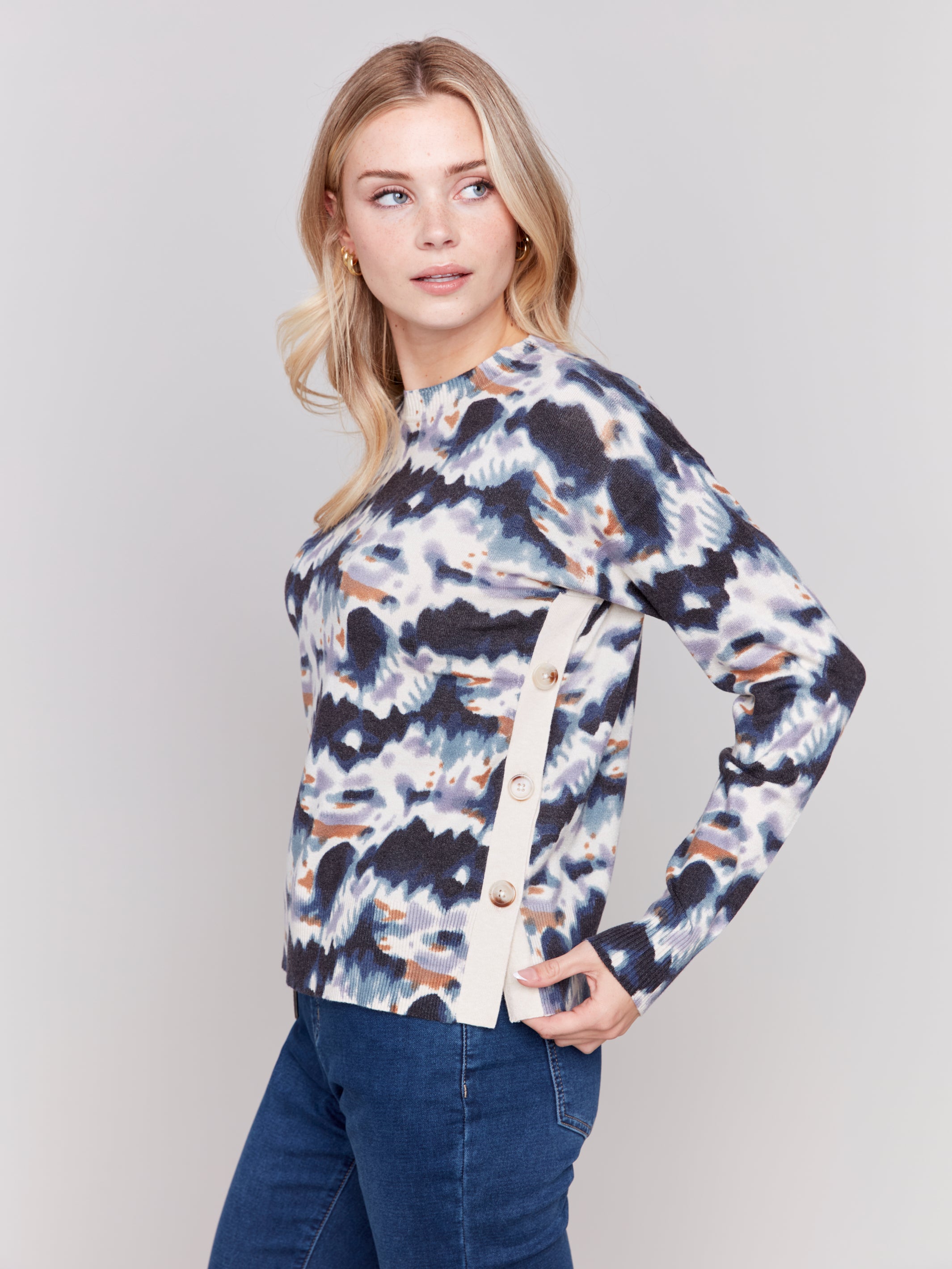 Tie Dye Crew Neck Sweater by Charlie B