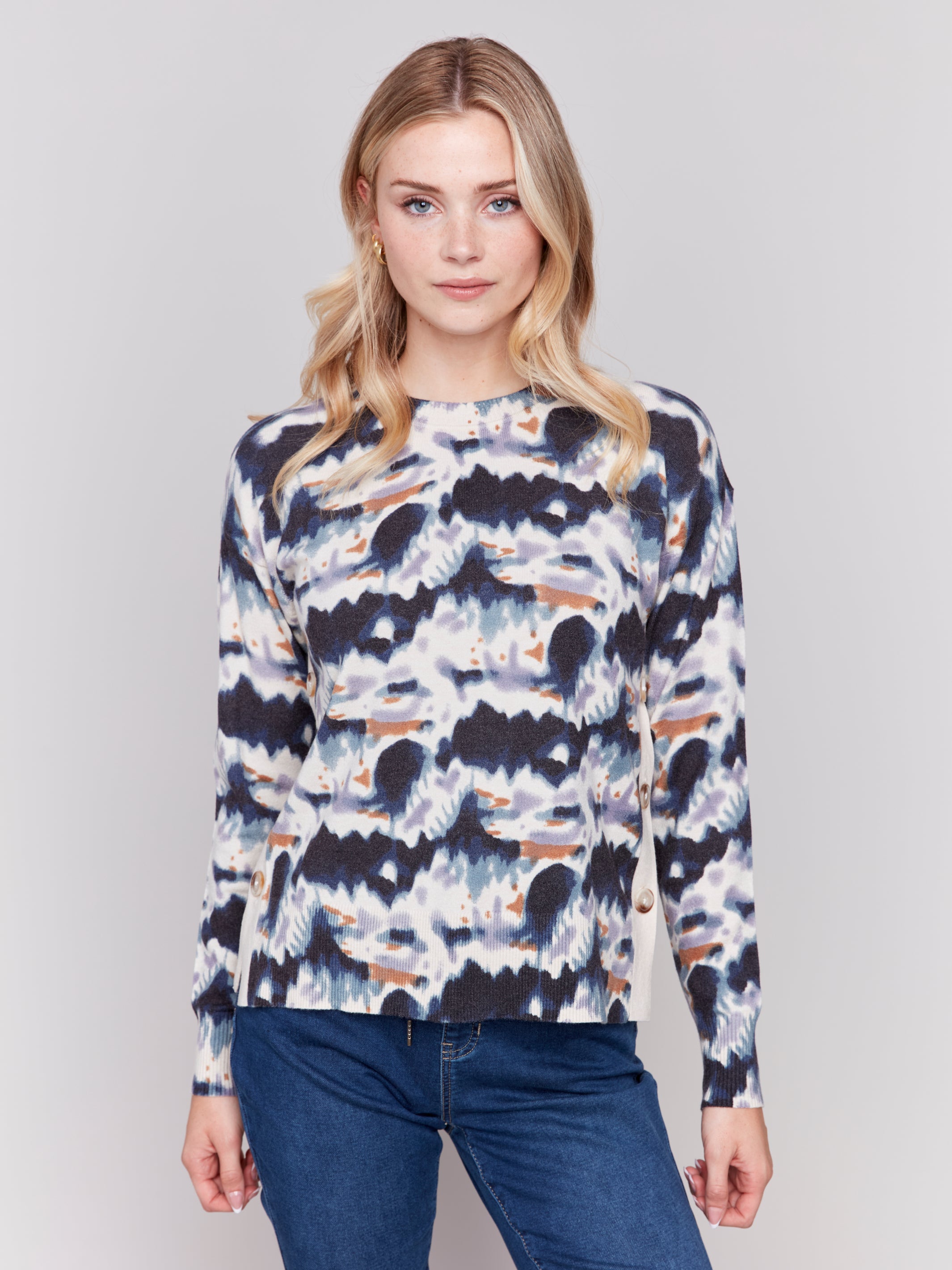 Tie Dye Crew Neck Sweater by Charlie B