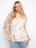 Romantic Balloon Sleeve On or Off the Shoulder Blouse by Charlie B