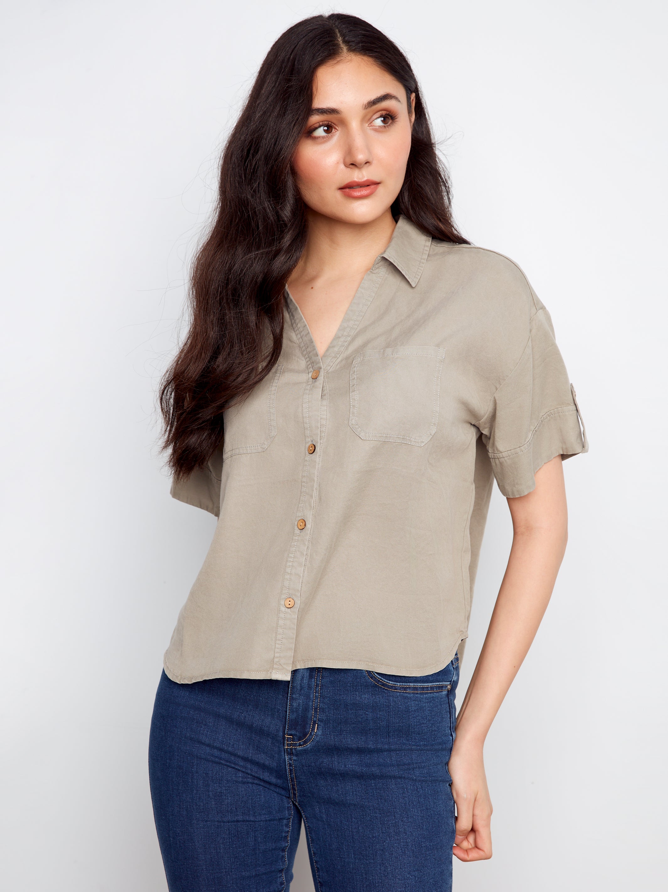 Tencel Button Up Shirt by Charlie B