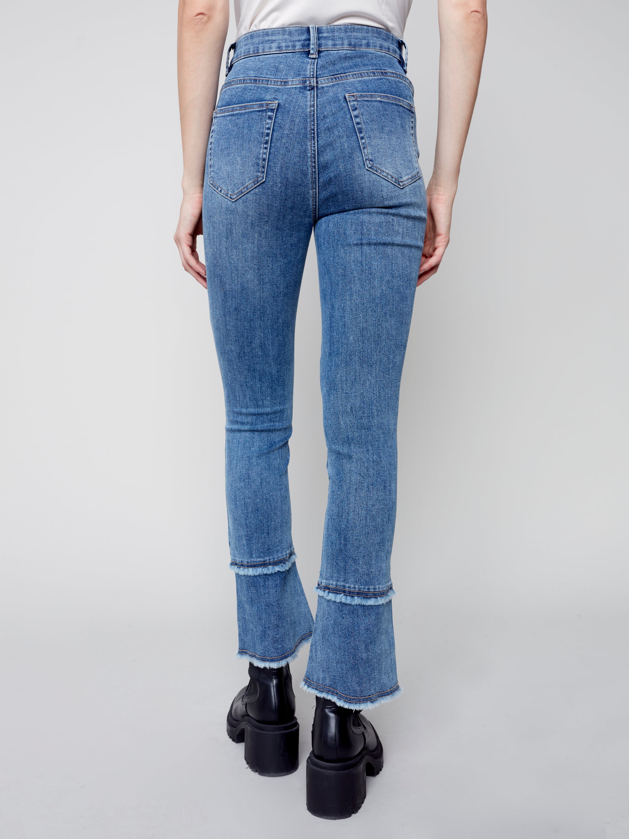 Double Fringe Bootcut Jeans by Charlie B