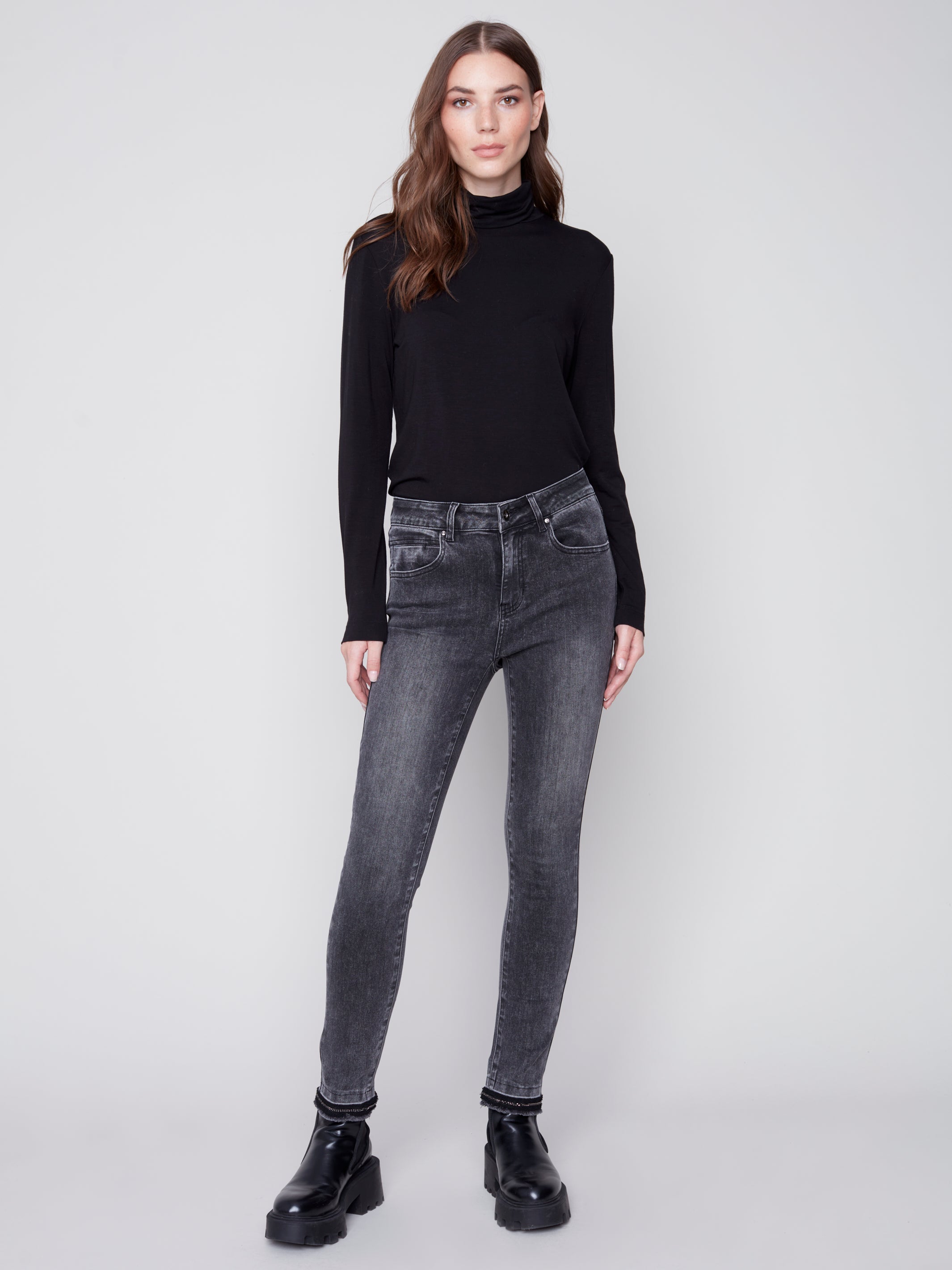 Pull On Stretch Cropped Cuffed Pant by Charlie B – MeadowCreek