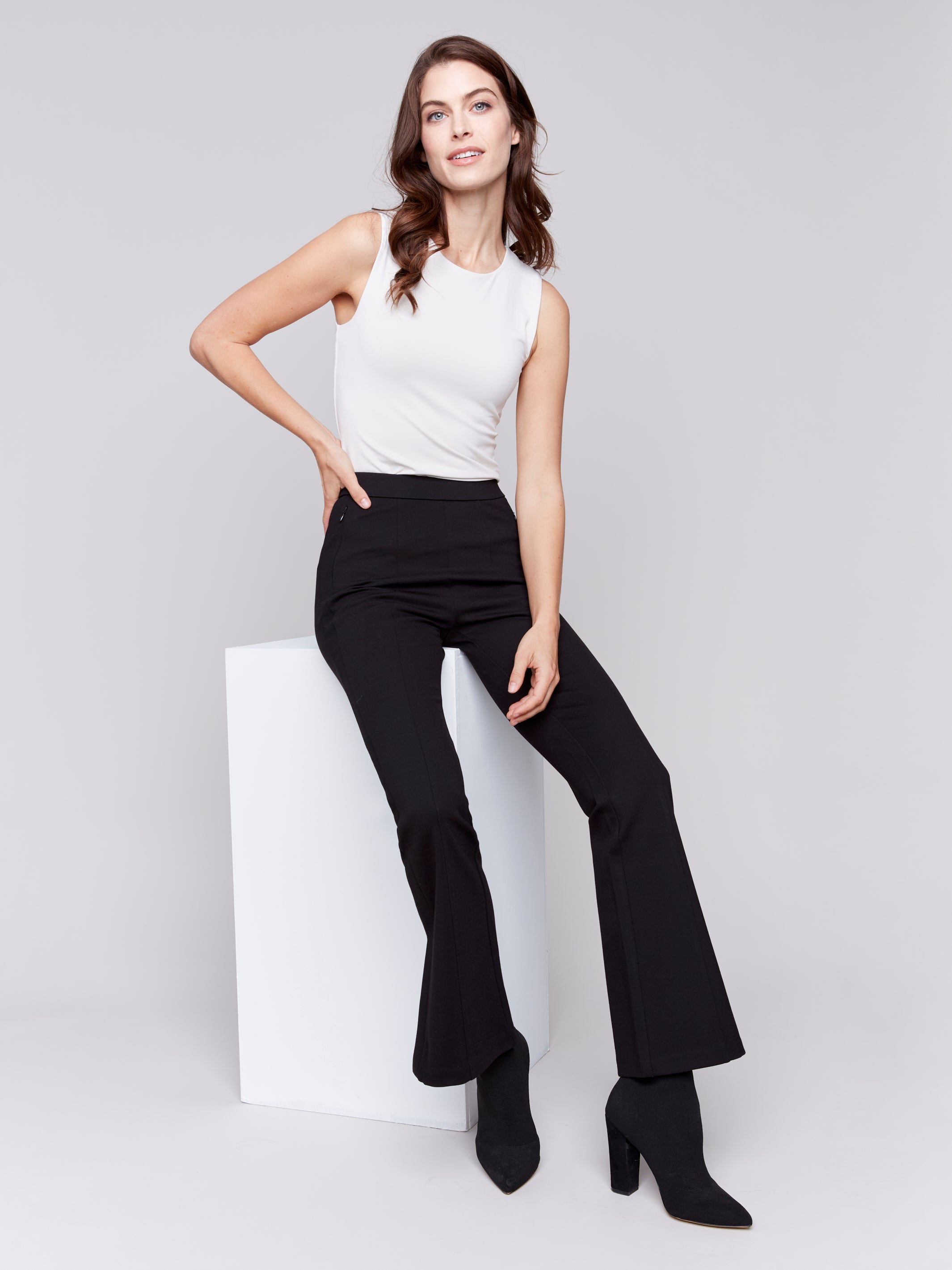 Flare Leg Ponte Pant by Charlie B