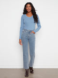 Charlie B Denim Corduroy Straight Leg Pant