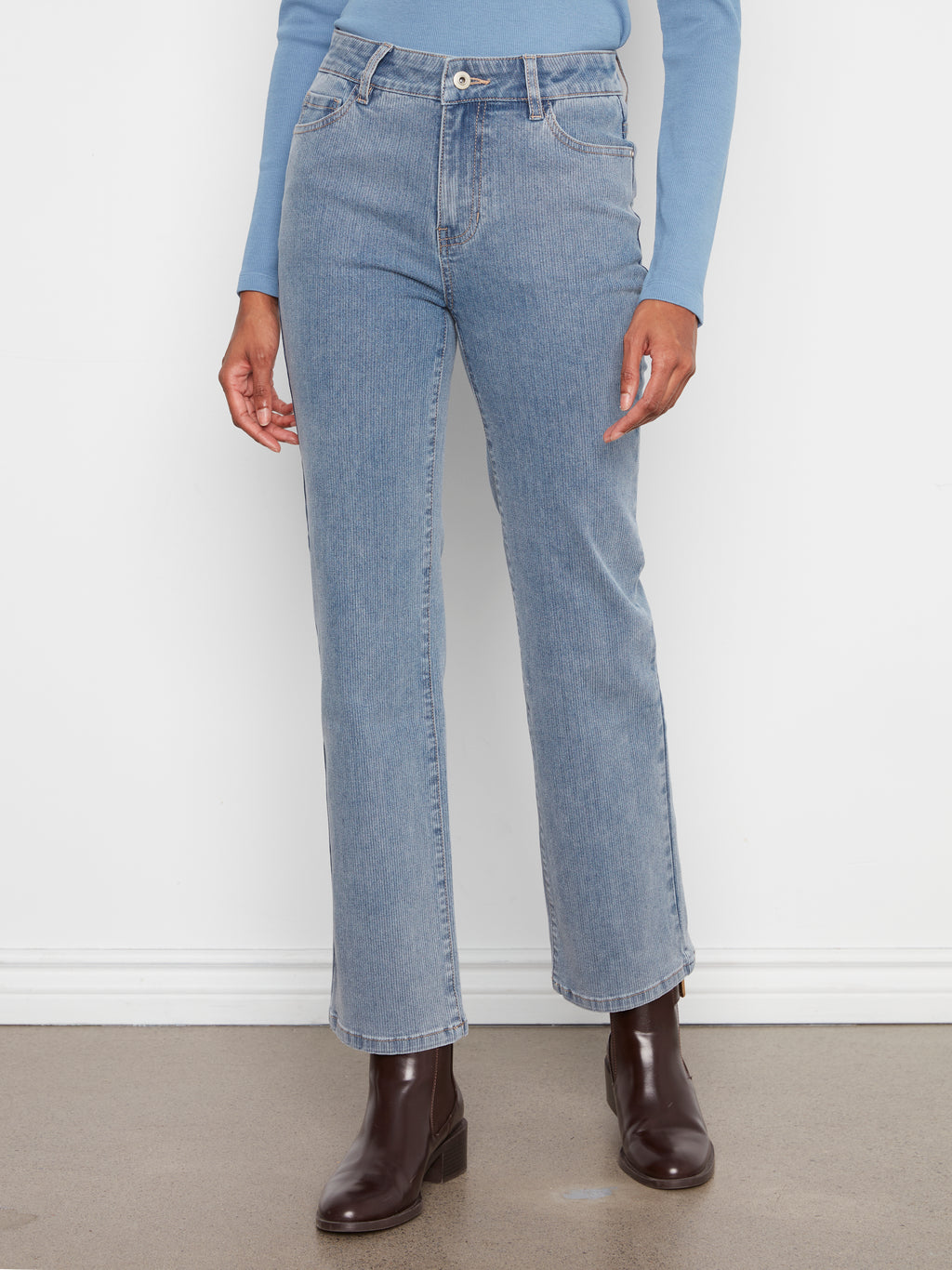 Charlie B Denim Corduroy Straight Leg Pant