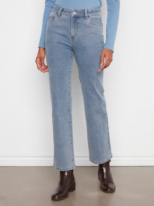 Charlie B Denim Corduroy Straight Leg Pant