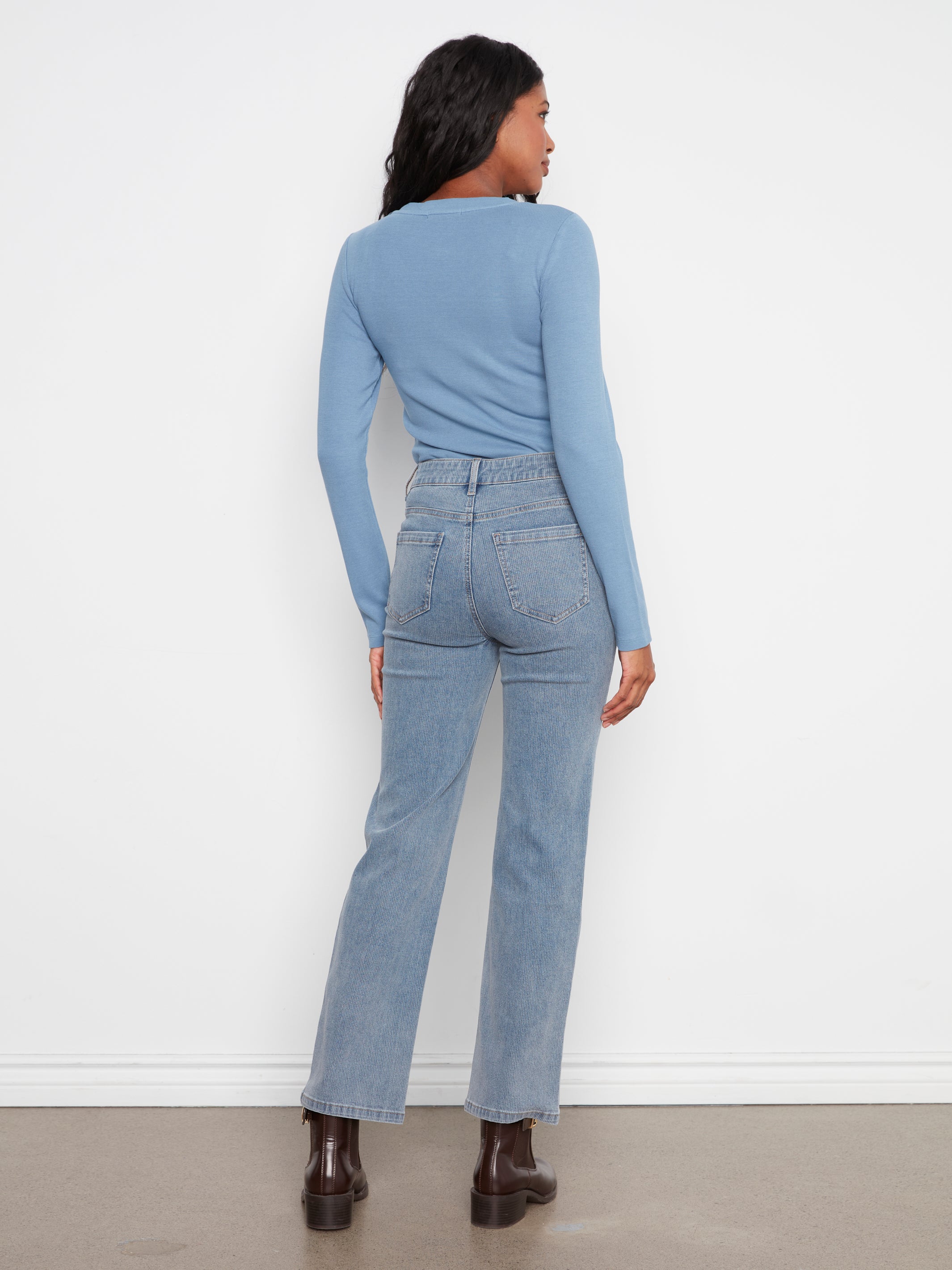 Charlie B Denim Corduroy Straight Leg Pant