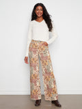 Wide Leg Printed Pants in Quilt Pattern