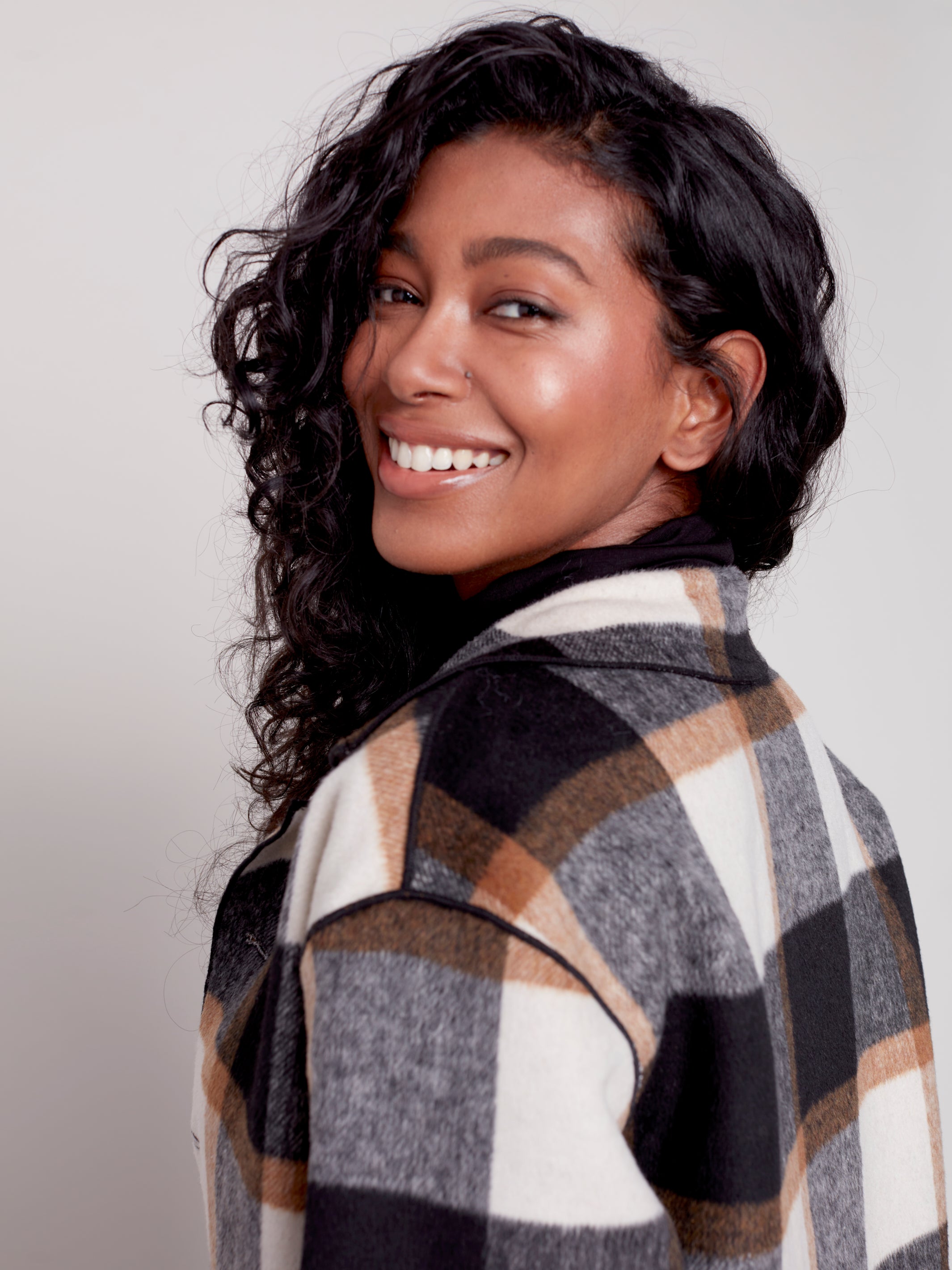 Reversible Plaid Short Jacket by Charlie B