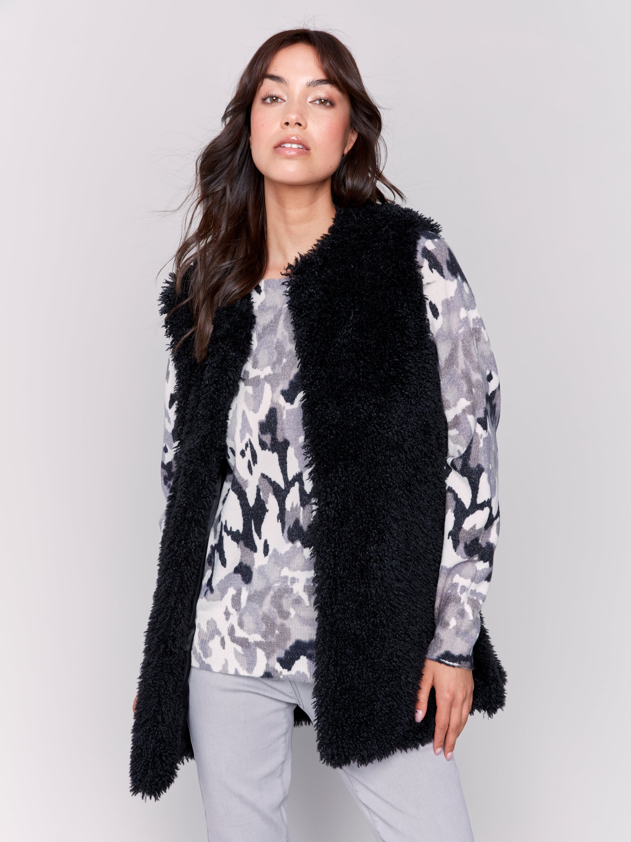 Faux Fur Vest by Charlie B