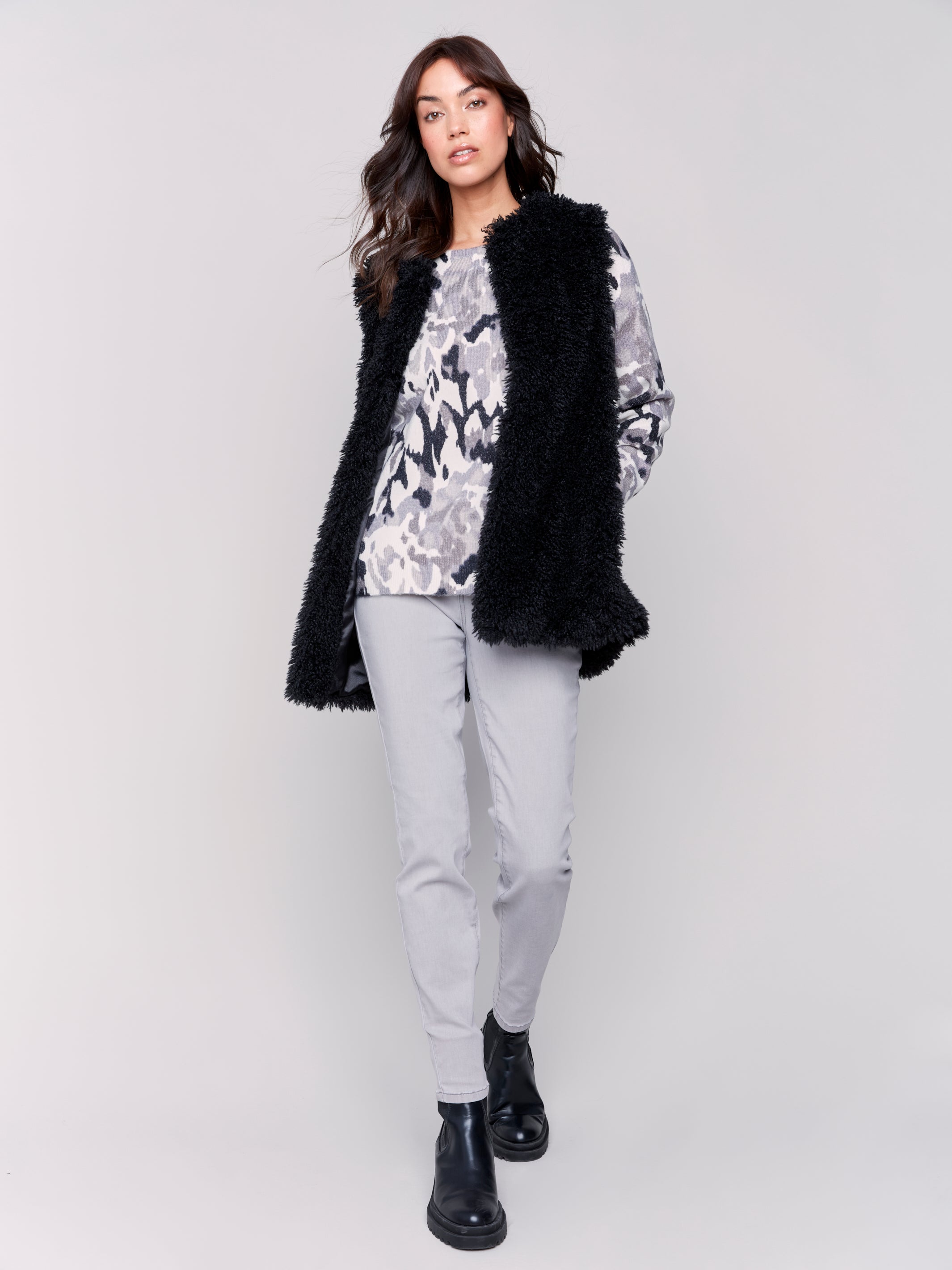 Faux Fur Vest by Charlie B