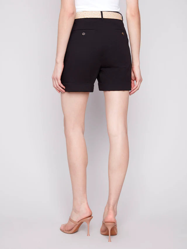 Cuffed Shorts with Belt by Charlie B
