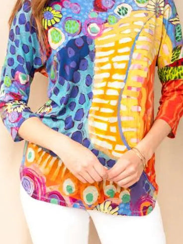 Artistic Round Neck Top by Claire Desjardins