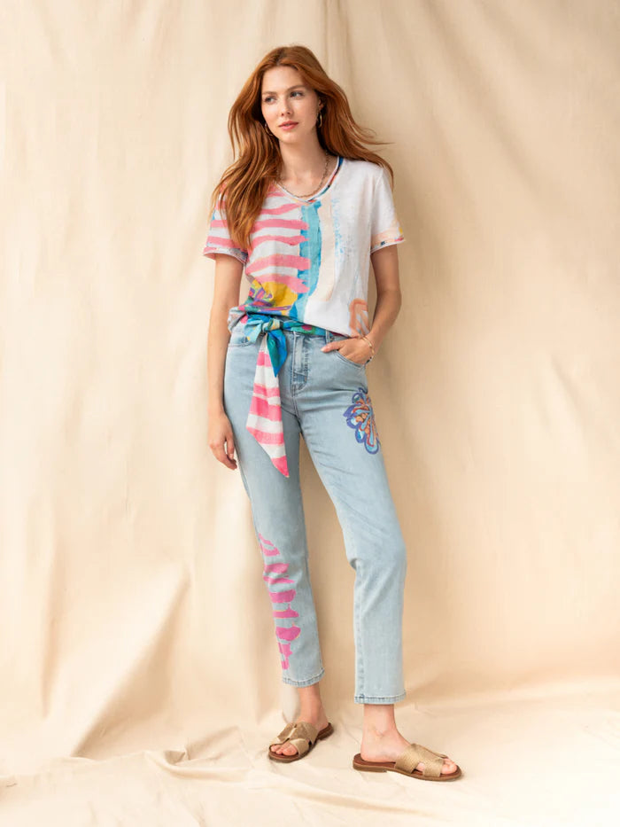 Vibrant Wearable Art T-shirt by Claire Desjardins