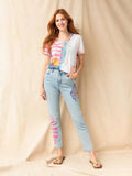 Stingless Bee Art Woven Denim Pant by Claire Desjardins