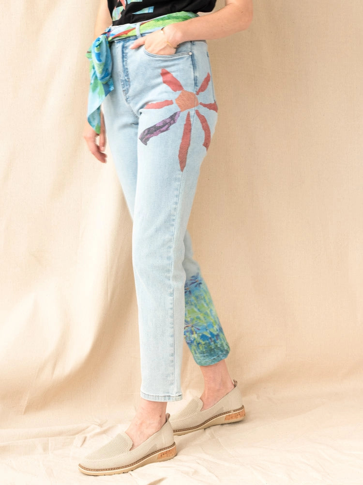 Tati Art Woven Denim Pant by Claire Desjardins