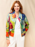 Abstract Print Button Front Jacket by Claire Desjardins