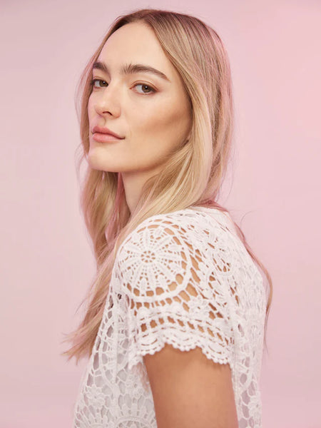 Short Sleeve Crochet Bolero Cardigan by Charlie B